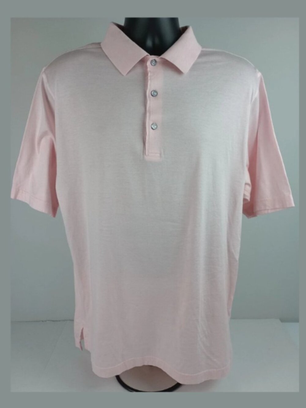 Martin Timeless‎ As The Game Men's L Pink Short Sleeve Polo Shirt